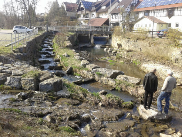 Sersheim- Fischtreppe Mühlbach - Beutke & Fränzel Gewässerbau